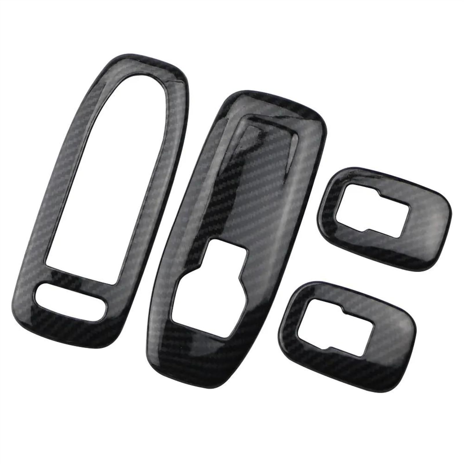 Aufkleber Abdeckung Cover Decal Trim 4Pcs Für Peugeot 2008 2014 2015 2016 2017 2018 2019 Auto Fensterheber Schalter Panel Abdeckung Trim Aufkleber Zubehör(Schwarz) von SCUASKJ
