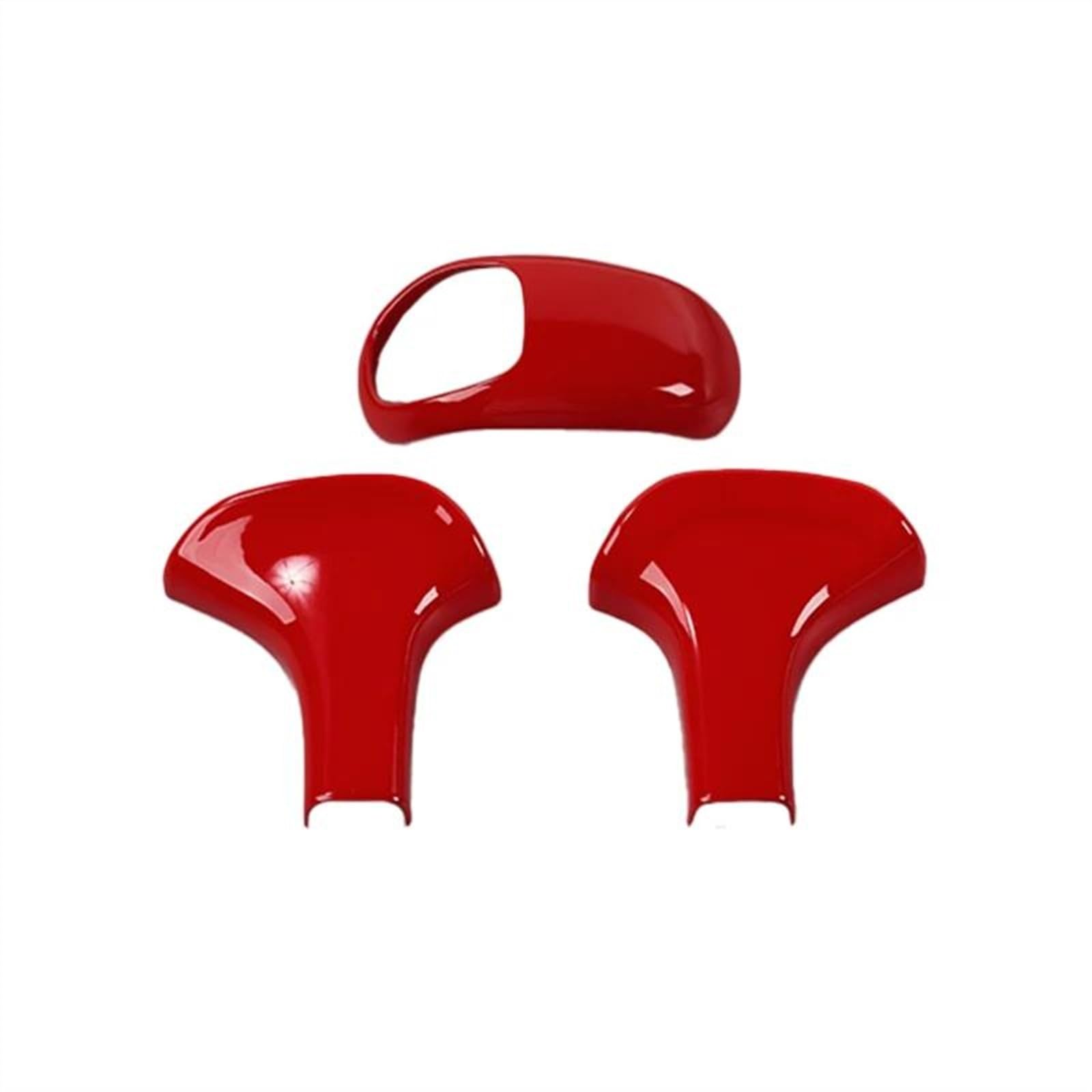 Aufkleber Abdeckung Cover Decal Trim Auto Auto Schaltknauf Hebel Kopf Dekoration Abdeckung Aufkleber ABS Innen Zubehör Für Jeep Für Grand Für Cherokee 2014 2015(Rot) von SCUASKJ