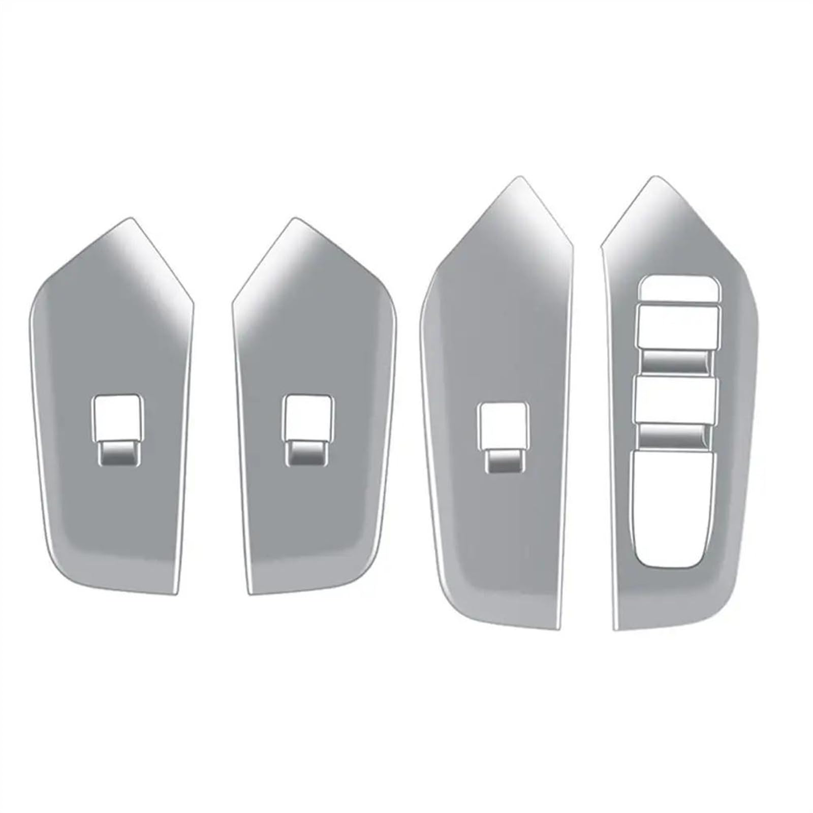 Aufkleber Abdeckung Cover Decal Trim Auto Innen Fenster Glas Lift-Taste Schalter Abdeckung Trim Tür Armlehne Panel RHD Für Toyota Für Prius 60 Serie 2023 2024(Sliver) von SCUASKJ
