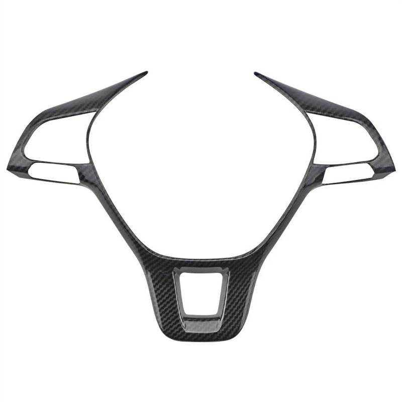 Aufkleber Abdeckung Cover Decal Trim Auto Lenkrad Abdeckung Trim Lenkrad ABS Pailletten Für VW Für Tiguan MK2 Für Allspace 2017 2018 2019 2020 2021(Carbon Fiber Black) von SCUASKJ