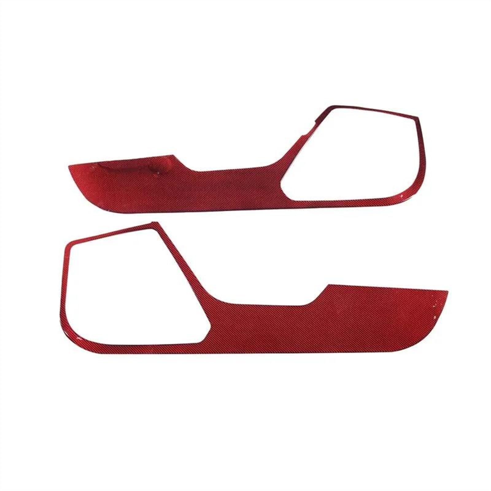 Aufkleber Abdeckung Cover Decal Trim Auto Styling Innen Auto Tür Anti-Kick Panel Abdeckung Aufkleber Für Chevrolet Für Corvette Für C7 2014 2015 2016 2017 2018 2019(Rot) von SCUASKJ