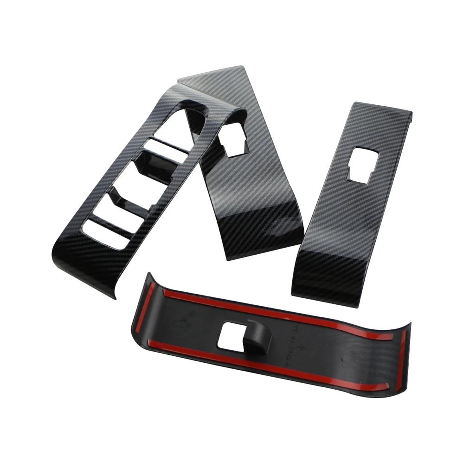 Aufkleber Abdeckung Cover Decal Trim Für BYD Für Atto 3 Für Yuan Plus 2022 2023 Auto Fensterheber Panel Aufkleber Rahmen Trim Abdeckung Zubehör(Lhd) von SCUASKJ