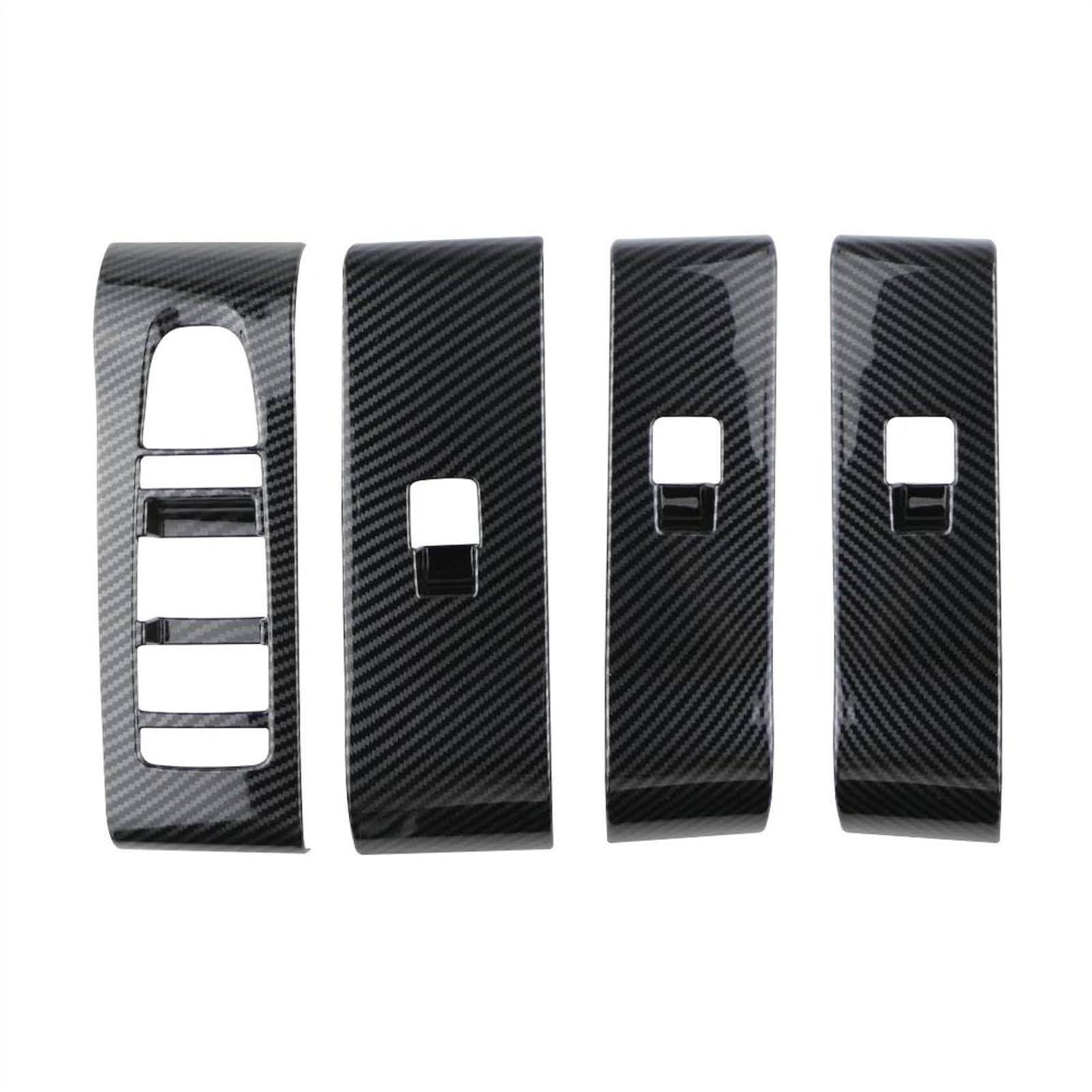 Aufkleber Abdeckung Cover Decal Trim Für BYD Für Atto 3 Für Yuan Plus 2022 2023 Auto Fensterheber Panel Aufkleber Rahmen Trim Abdeckung Zubehör(RHD) von SCUASKJ
