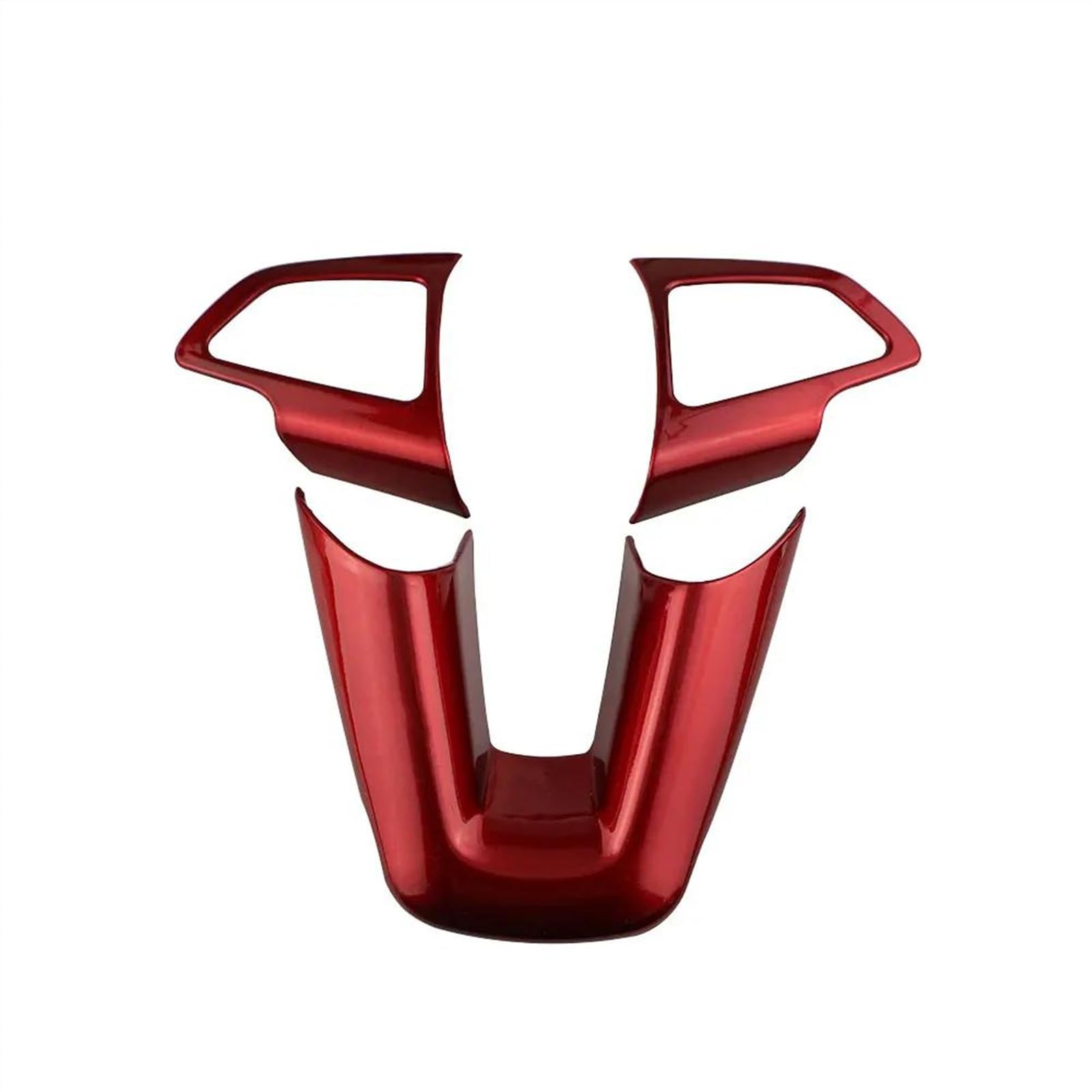 Aufkleber Abdeckung Cover Decal Trim Für Ford Für Focus 3 MK3 2015 2016 2017 2018 Auto Innen Stil Lenkrad Dekoration Form Rahmen Abdeckung Trim(Rot) von SCUASKJ