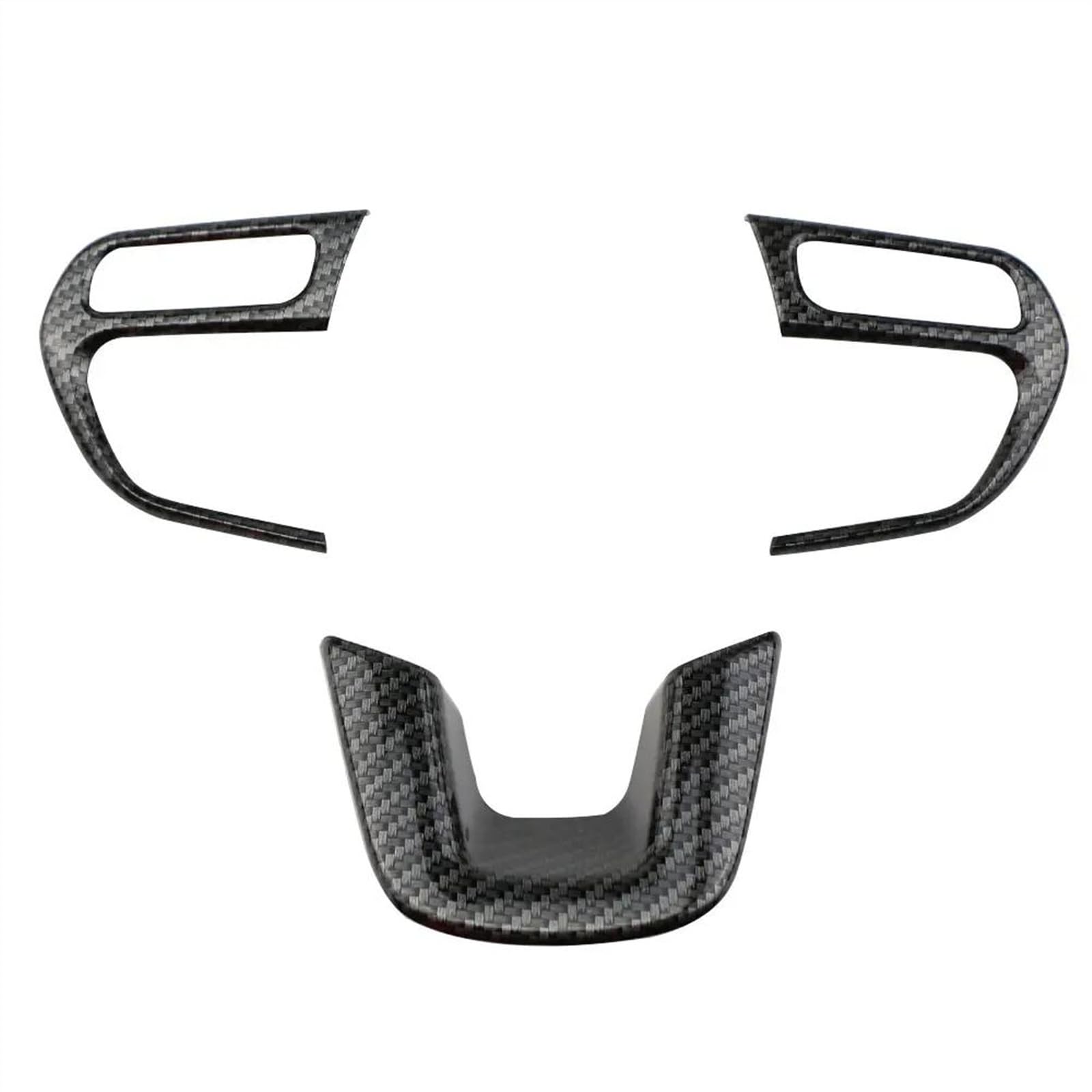 Aufkleber Abdeckung Cover Decal Trim Für Jeep Für Compass 2017 2018 2019 2020 Für Jeep Für Renegade 2015 2016-2021 Lenkrad Trim Aufkleber Auto Innen Dekoration(Carbon Fiber Pattern) von SCUASKJ