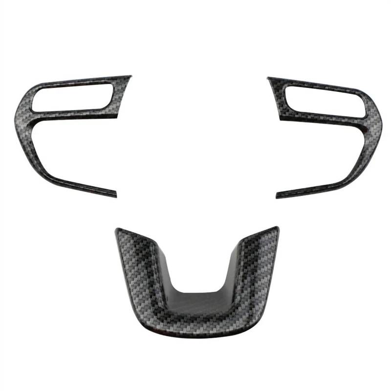 Aufkleber Abdeckung Cover Decal Trim Für Jeep Für Compass 2017 2018 2019 2020 Für Jeep Für Renegade 2015 2016-2021 Lenkrad Trim Aufkleber Auto Innen Dekoration(Carbon Fiber Pattern) von SCUASKJ