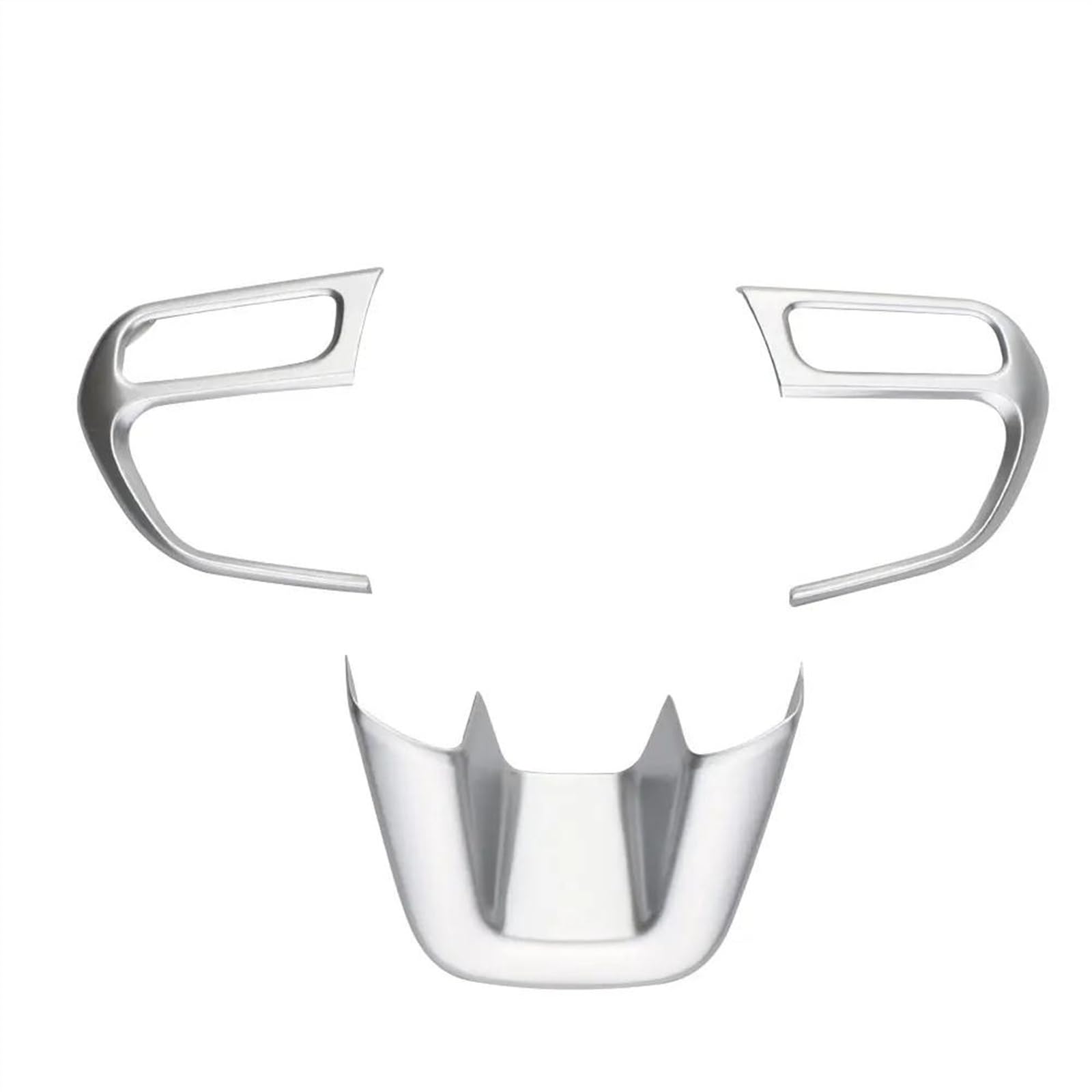 Aufkleber Abdeckung Cover Decal Trim Für Jeep Für Compass 2017 2018 2019 2020 Für Jeep Für Renegade 2015 2016-2021 Lenkrad Trim Aufkleber Auto Innen Dekoration(Silber) von SCUASKJ
