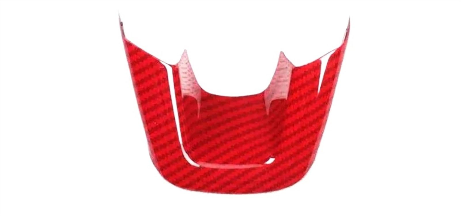 Aufkleber Abdeckung Cover Decal Trim Für Jeep Für Kompass 2017 2018 2019 1pc Auto Lenkrad Unten Dekoration Lünette Abdeckung Aufkleber Innen Auto Styling Form(Carbon Fiber Red) von SCUASKJ