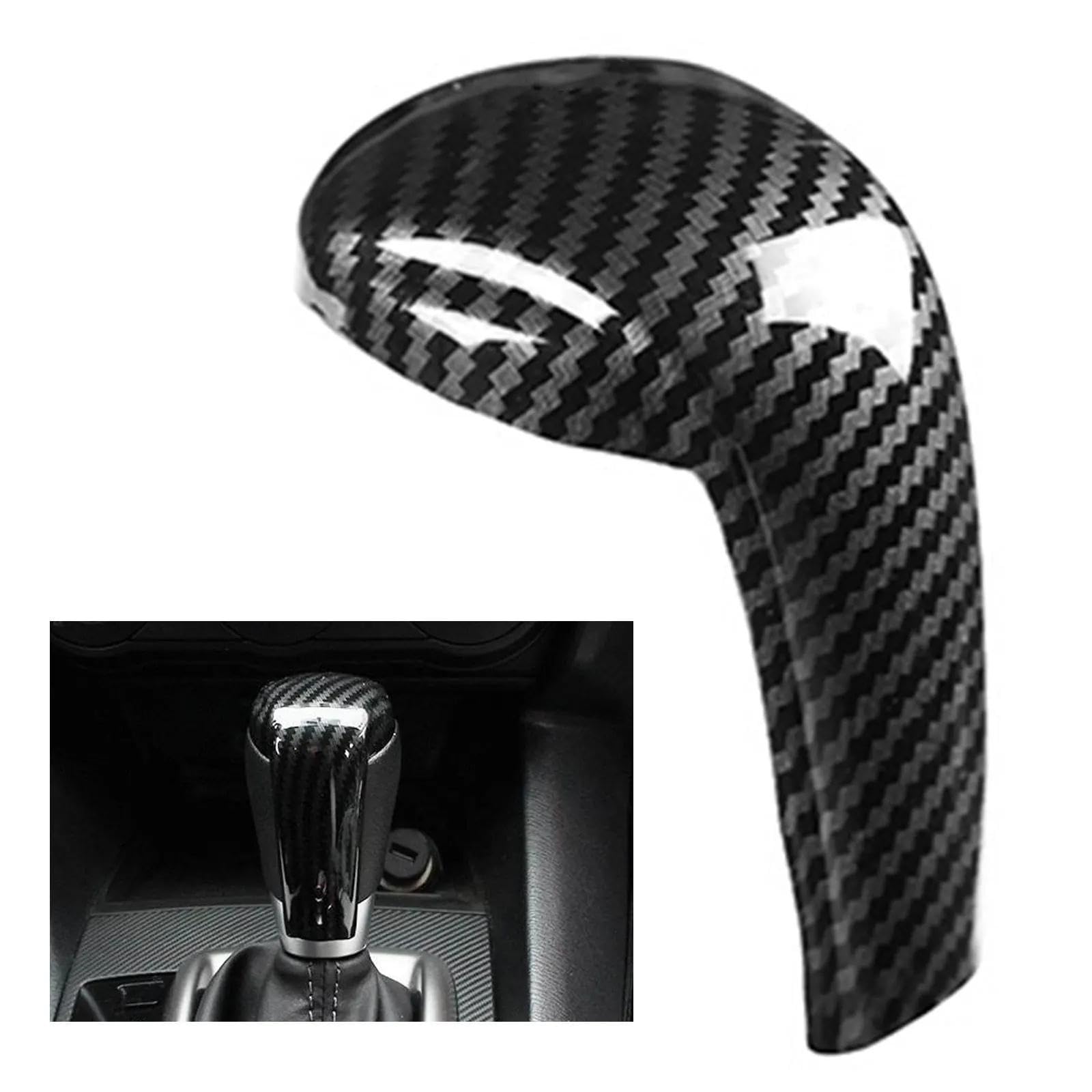Aufkleber Abdeckung Cover Decal Trim Für Mazda 2 3 6 BM GJ Für Demio Für CX3 Für CX5 Für CX8 Für CX9 Für Axela 2014-2021 2022 Auto Getriebe Kopf Schaltknauf Griff Abdeckung Trim(Kohlefaser) von SCUASKJ