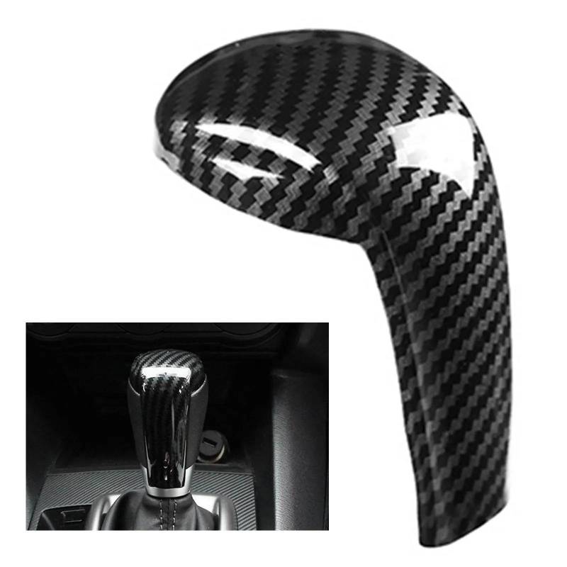 Aufkleber Abdeckung Cover Decal Trim Für Mazda 2 3 6 BM GJ Für Demio Für CX3 Für CX5 Für CX8 Für CX9 Für Axela 2014-2021 2022 Auto Getriebe Kopf Schaltknauf Griff Abdeckung Trim(Kohlefaser) von SCUASKJ