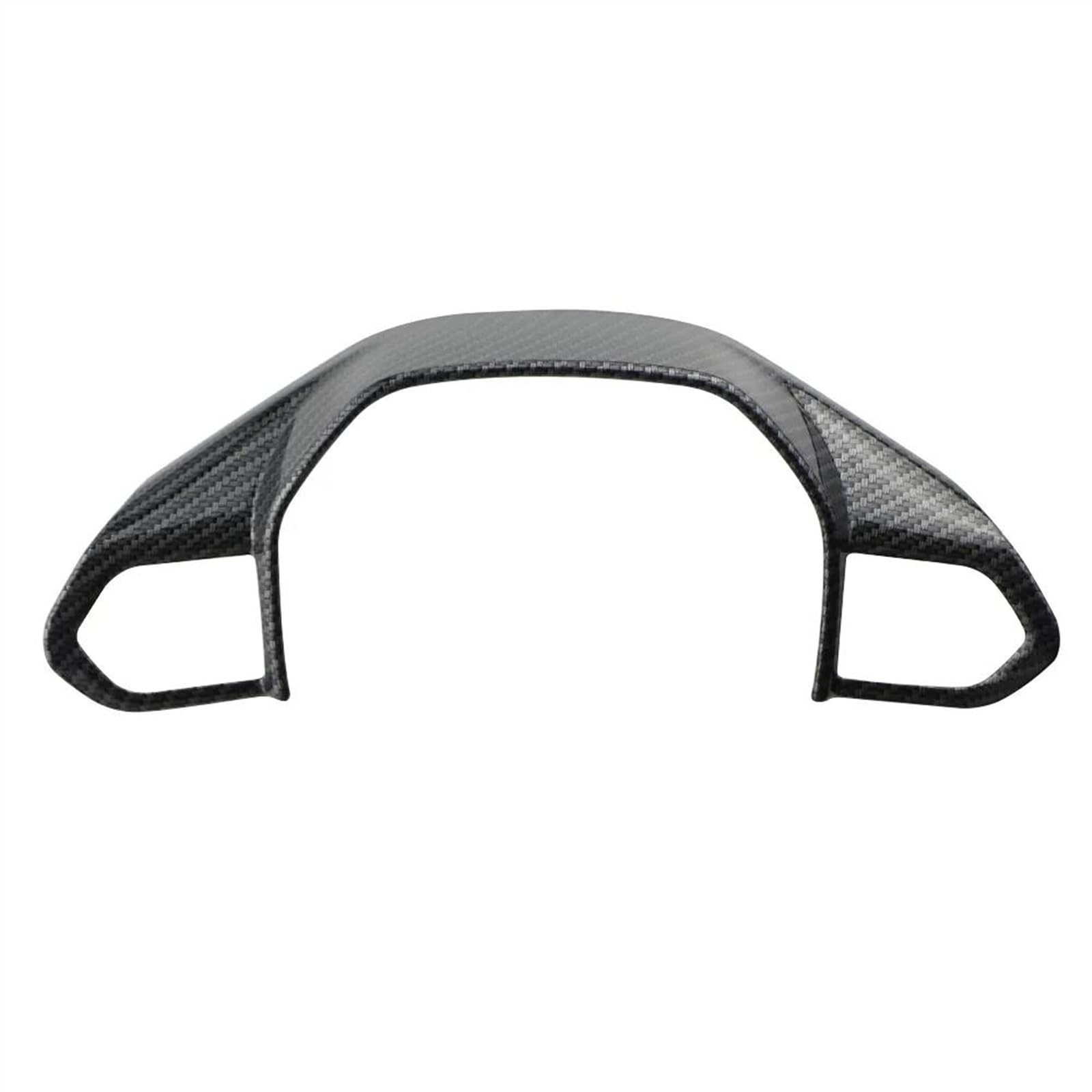 Aufkleber Abdeckung Cover Decal Trim Für Peugeot 3008 GT 4008 5008 ABS Auto Lenkrad Taste Panel Aufkleber Dekorative Rahmen Abdeckung Trim Innen Zubehör(Carbon Fiber Black) von SCUASKJ