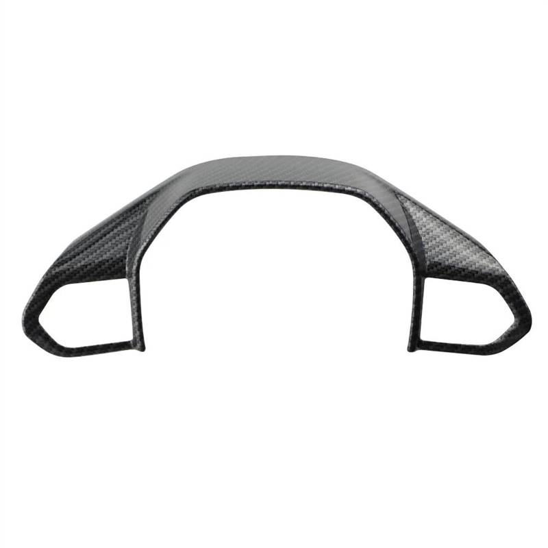 Aufkleber Abdeckung Cover Decal Trim Für Peugeot 3008 GT 4008 5008 ABS Auto Lenkrad Taste Panel Aufkleber Dekorative Rahmen Abdeckung Trim Innen Zubehör(Carbon Fiber Black) von SCUASKJ