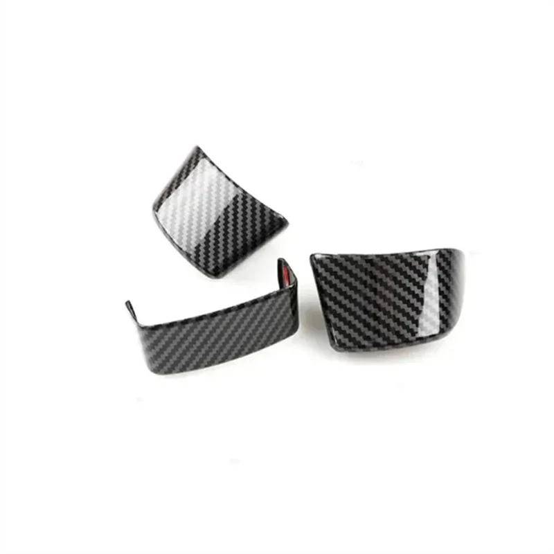 Aufkleber Abdeckung Cover Decal Trim Für VW Für Passat B6 Für Jetta Für Golf 5 MK5 Für Tiguan Für Touran 2007 2008 2009 2010 2011 Auto Innen Lenkrad Dekorative Patch(Carbon Fibre) von SCUASKJ