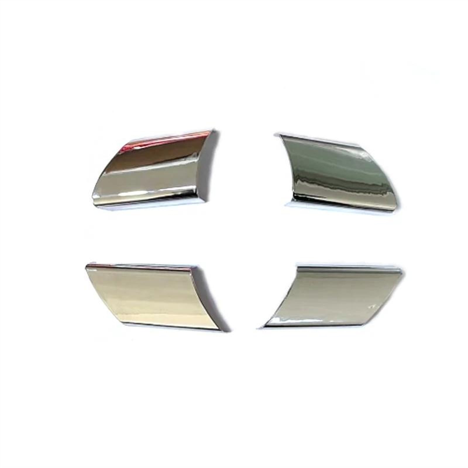 Aufkleber Abdeckung Cover Decal Trim Für VW Für Polo 2004 2005 2006 2007 Auto Lenkrad Taste Panel Abdeckung Trim Aufkleber Zubehör(Silber) von SCUASKJ