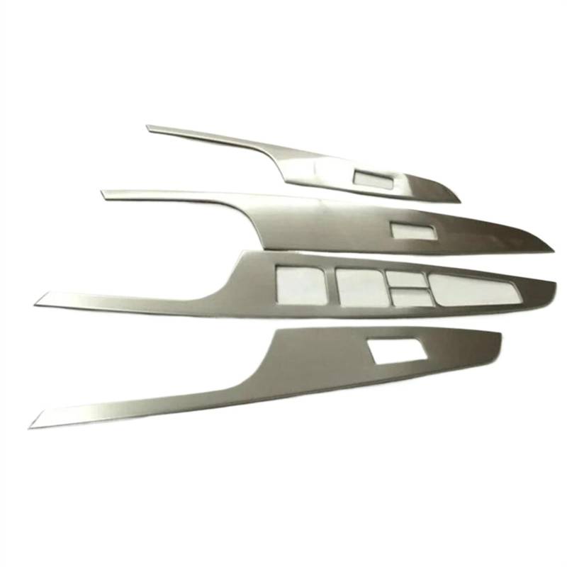 Aufkleber Abdeckung Cover Decal Trim Innen Innen Tür Griff Panel Surround Fenster Lift Schalter Molding Cover Kit Trim Für Hyundai Für Tucson 2016 2017 2018 2019 2020(Stainless Steel) von SCUASKJ