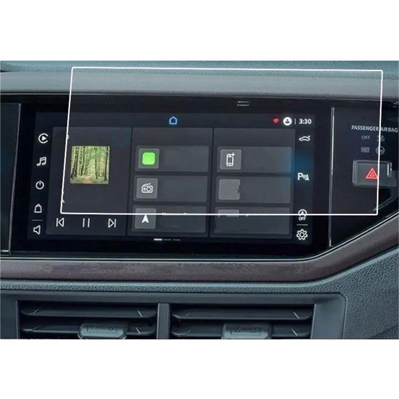 Auto Displayschutzfolie 10,1 Zoll Auto GPS Navigation Gehärtetes Glas Displayschutzfolie Innenaufkleber Für VW Für Virtus 2023 2024 GPS Schutzfolie(for GPS) von SCUASKJ