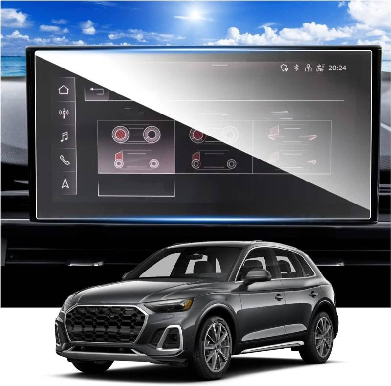 Auto Displayschutzfolie 10,1 Zoll LCD-Autoradio GPS-Navigation Innenausstattung Displayschutzfolie Aus Gehärtetem Glas Für Q5 2021 2022 2023 GPS Schutzfolie von SCUASKJ