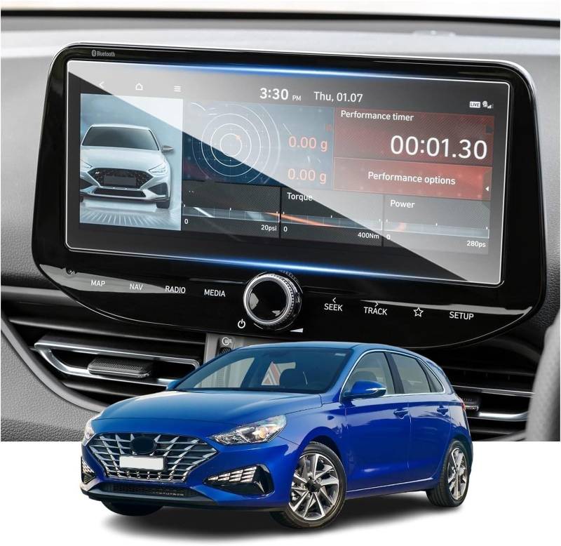 Auto Displayschutzfolie 10,25 Zoll LCD GPS-Navigation Gehärtetem Glas Bildschirm Film Protector Für Hyundai Für Kona EV Für I30 N Fastback N 2020 2021 2022 2023 GPS Schutzfolie von SCUASKJ