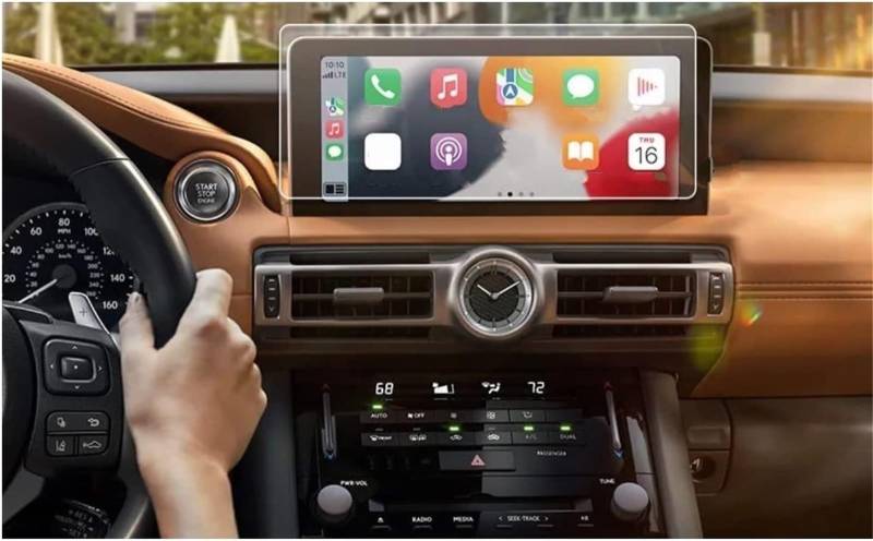 Auto Displayschutzfolie 10,3 Zoll Autoradio GPS-Navigation Innenausstattung Gehärtetes Glas Displayschutzfolie Für Lexus Für IS350 Für IS500 2022 2023 GPS Schutzfolie von SCUASKJ