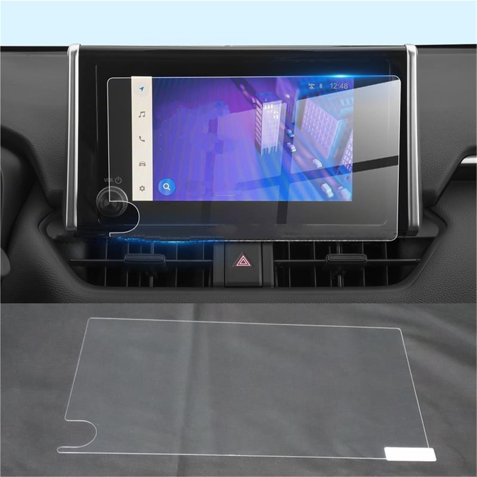 Auto Displayschutzfolie 10,5 Zoll Auto-Infotainment-Navigation GPS-Display Aus Gehärtetem Glas Für Toyota Für RAV4 Serie 2023 GPS Schutzfolie(8 inch) von SCUASKJ