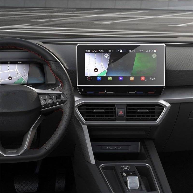 Auto Displayschutzfolie 10 Zoll Auto GPS Navigation Center Touch Display PET Film Screen Protector Für Cupra Für Leon 2020 GPS Schutzfolie von SCUASKJ