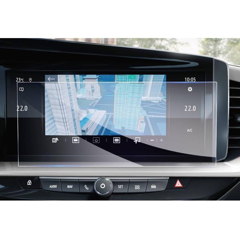 Auto Displayschutzfolie 10 Zoll Auto Navigation Touch Center Displayschutzfolie Innen Gehärtetem Glas Film Für Opel Für Mokka B 2022 GPS Schutzfolie von SCUASKJ