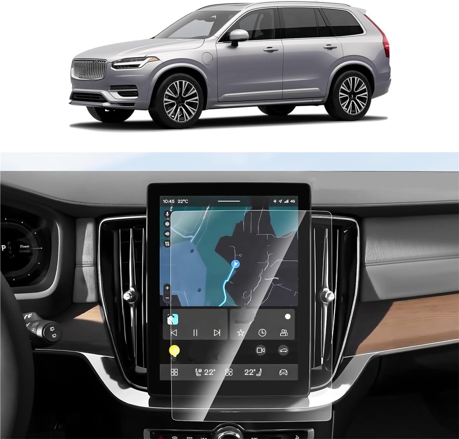 Auto Displayschutzfolie 11,2 Zoll Auto GPS Navigation Schutzbildschirm 2PCS PET Protector Film Für Volvo Für XC90 2025 GPS Schutzfolie Auto Displayschutzfolie 11,2 Zoll Auto GPS Navigation Schutzbildschirm 2PCS PET Protector Film Für Volvo Für XC90 2025 GPS Schutzfolie von SCUASKJ