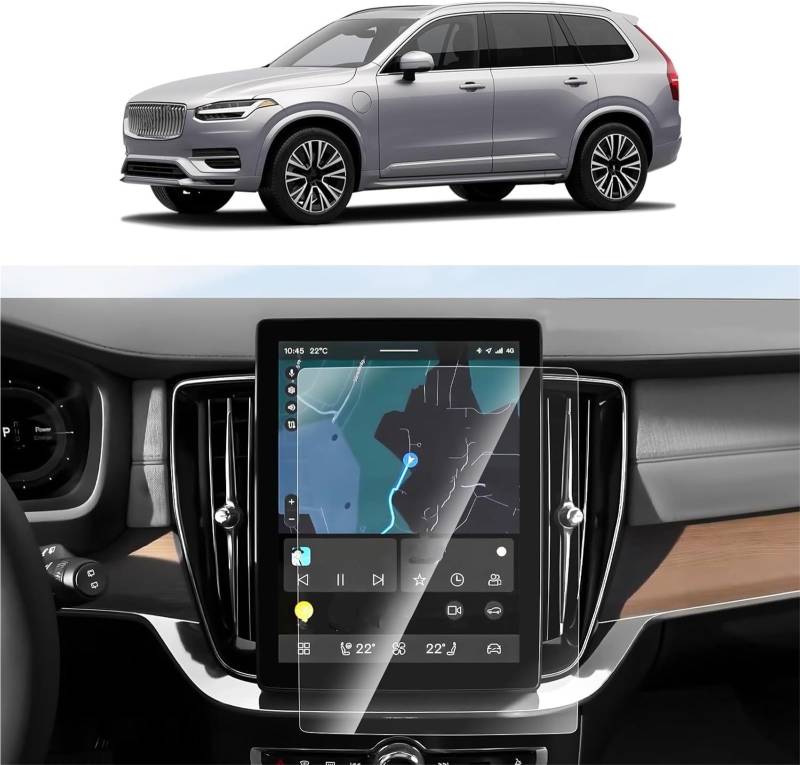 Auto Displayschutzfolie 11,2 Zoll Auto GPS Navigation Schutzbildschirm 2PCS PET Protector Film Für Volvo Für XC90 2025 GPS Schutzfolie von SCUASKJ