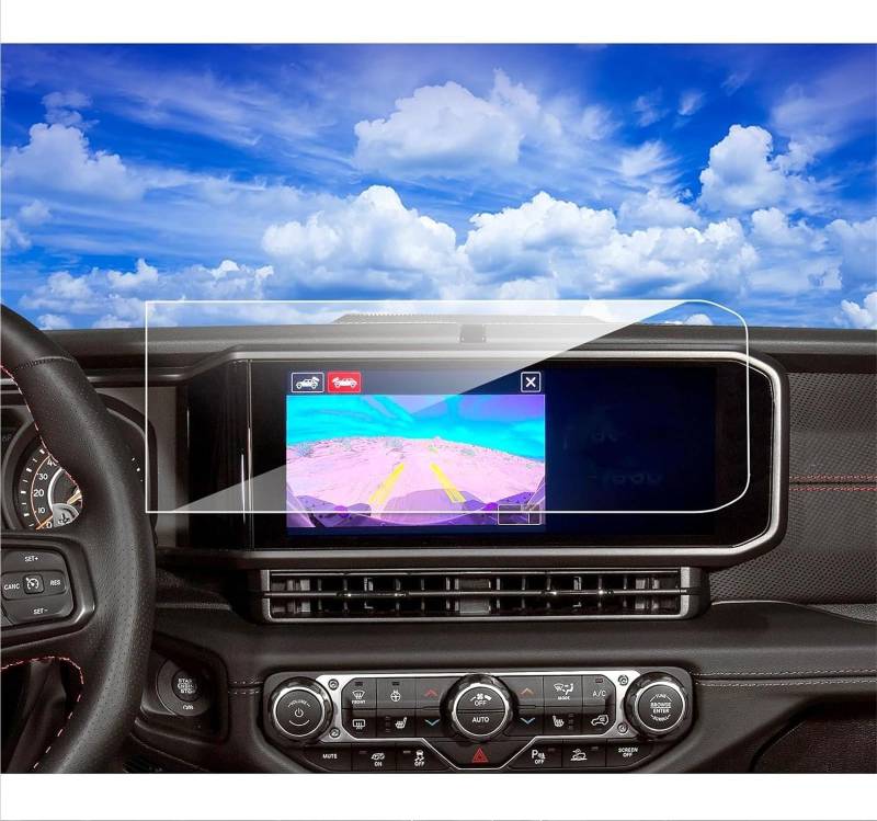Auto Displayschutzfolie 12,3 Zoll Autoradio GPS-Navigation Gehärtetes Glas Film Displayschutzfolie Für Jeep Für Wrangler 2024 GPS Schutzfolie von SCUASKJ