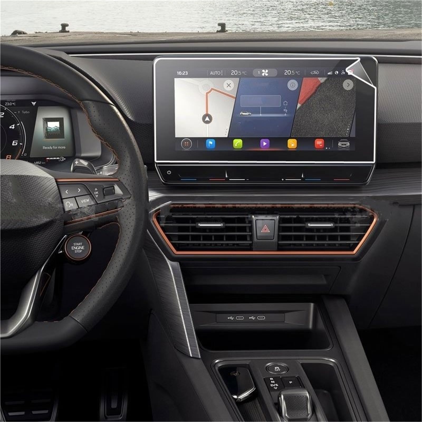 Auto Displayschutzfolie 12 Zoll GPS Navigation Touch Display Auto Innenausstattung PET Displayschutzfolie Für Cupra Für Formentor 2021 GPS Schutzfolie Auto Displayschutzfolie 12 Zoll GPS Navigation Touch Display Auto Innenausstattung PET Displayschutzfolie Für Cupra Für Formentor 2021 GPS Schutzfolie von SCUASKJ