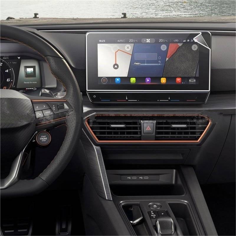 Auto Displayschutzfolie 12 Zoll GPS Navigation Touch Display Auto Innenausstattung PET Displayschutzfolie Für Cupra Für Formentor 2021 GPS Schutzfolie von SCUASKJ