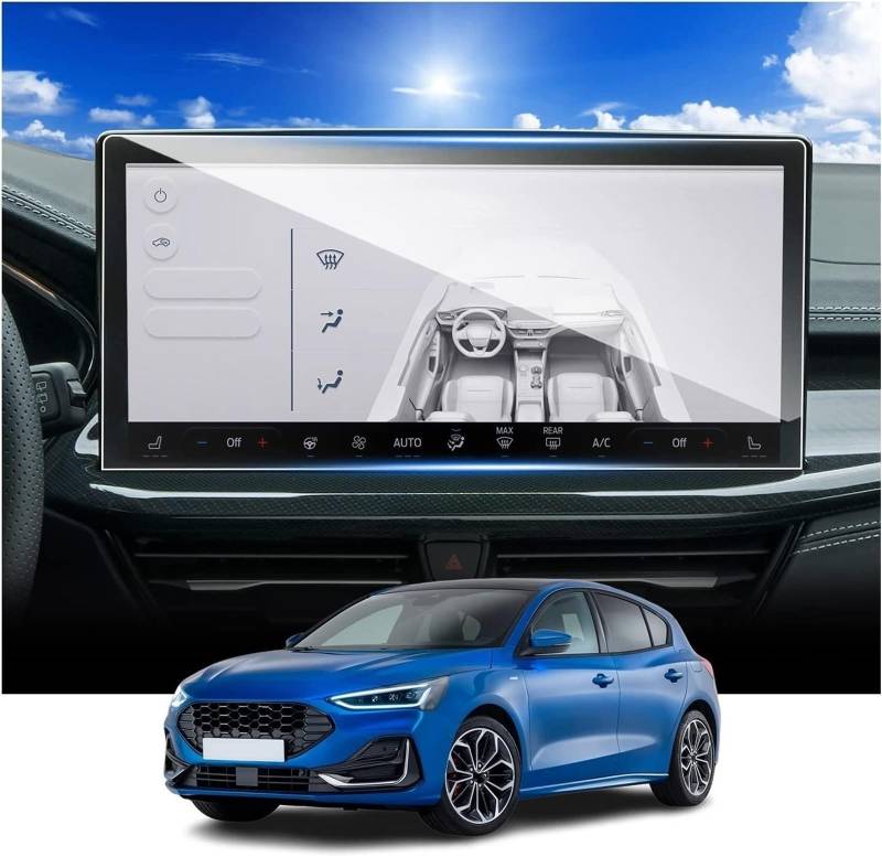 Auto Displayschutzfolie 13,2 Zoll Autoradio GPS-Navigation Innenausstattung 2 STÜCKE PET-Displayschutzfolie Für Ford Für Focus MK4 2022 2023 GPS Schutzfolie von SCUASKJ
