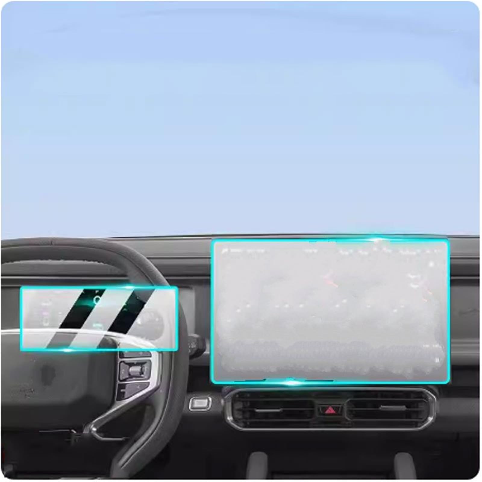 Auto Displayschutzfolie 15,6 Zoll GPS-Navigation Gehärtetem Glas Und Dashboard-Bildschirm Filmschutz Für Jetour Für Traveller T2 2024 2023 GPS Schutzfolie(Dashboard and GPS) von SCUASKJ