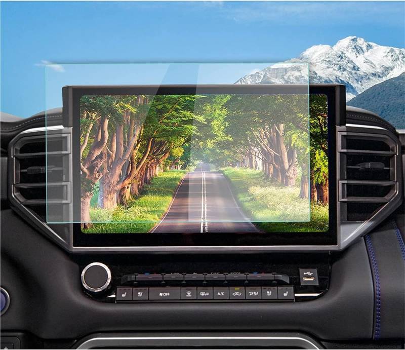 Auto Displayschutzfolie 2PCS PET Film Auto Navigation Screen Protector Auto Innen Zubehör Für Toyota Für Sequoia 2023 GPS Schutzfolie von SCUASKJ