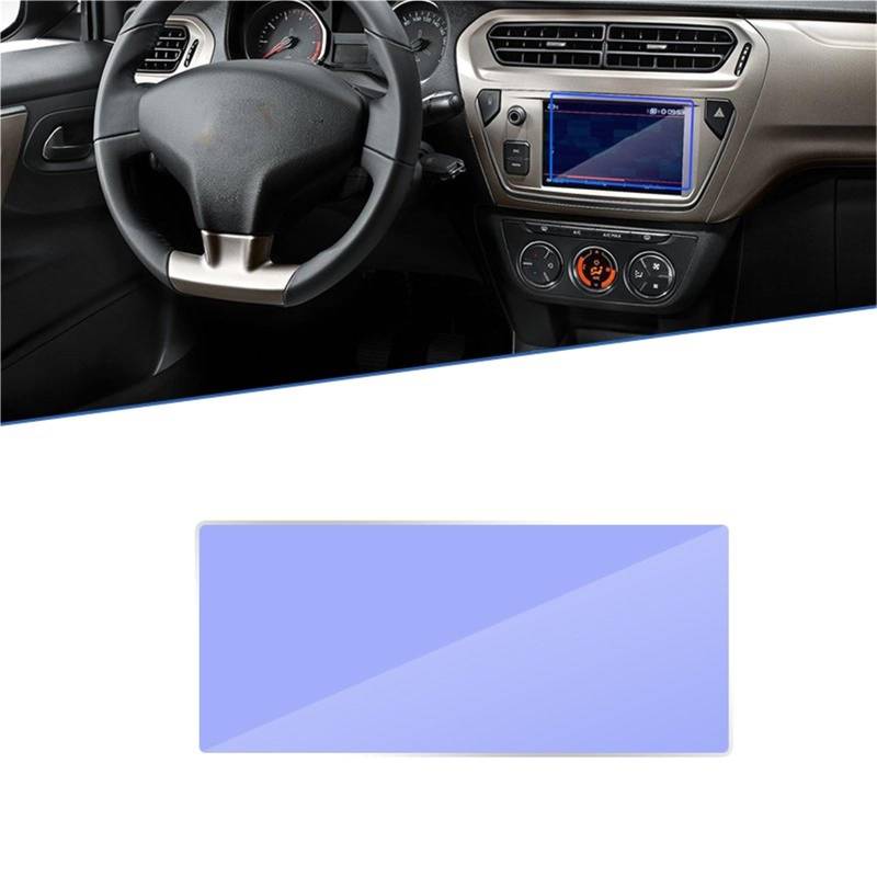 Auto Displayschutzfolie 7 "Autonavigation GPS-Film Gehärtetes Glas Touch Full Screen Protector Für Citroen Für C-Elysee 2017 2018 2019 2020 2021 GPS Schutzfolie von SCUASKJ