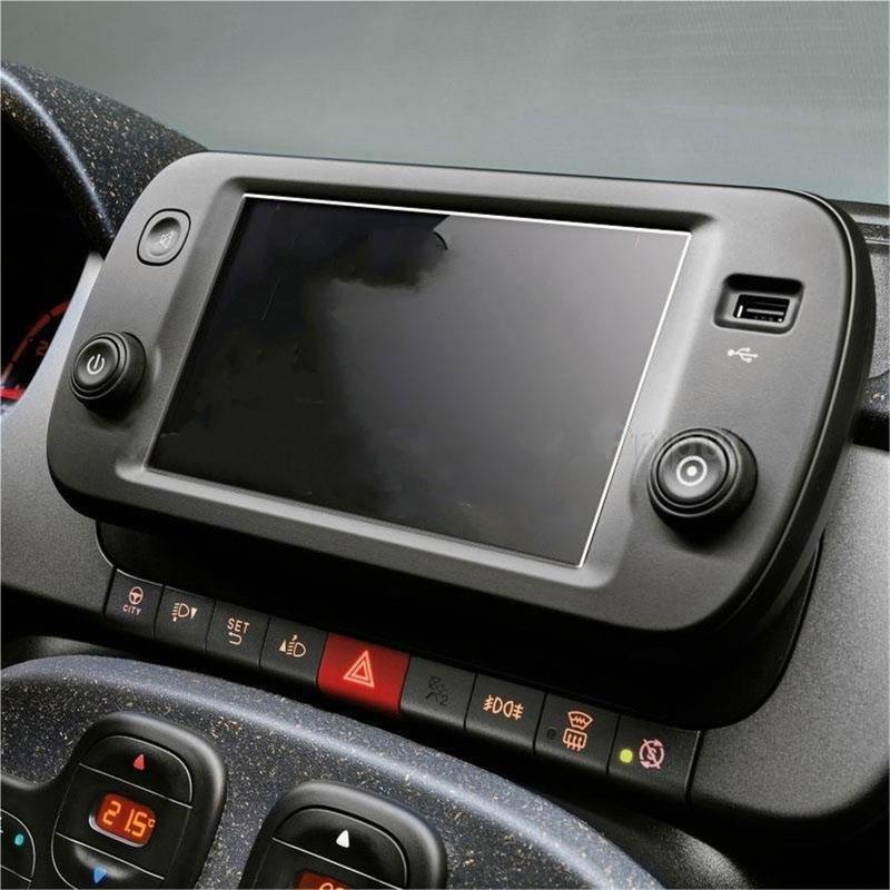Auto Displayschutzfolie 7 Zoll Autoradio GPS-Navigation Innenausstattung Gehärtetes Glas Displayschutzfolie Für FIAT Für Panda 2021 GPS Schutzfolie von SCUASKJ