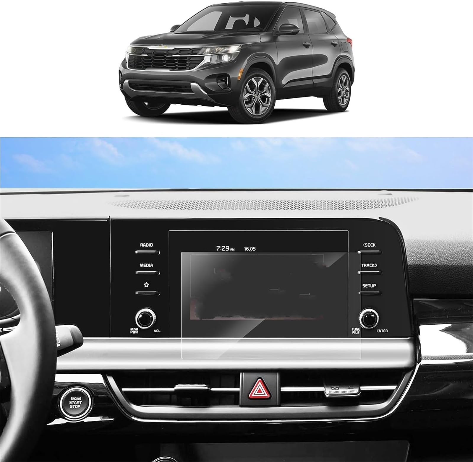 Auto Displayschutzfolie 8 Zoll Auto GPS Navigation PET Bildschirm Film Protector 2PCS Für Kia Für Seltos 2021 2022 2023 2024 GPS Schutzfolie Auto Displayschutzfolie 8 Zoll Auto GPS Navigation PET Bildschirm Film Protector 2PCS Für Kia Für Seltos 2021 2022 2023 2024 GPS Schutzfolie von SCUASKJ