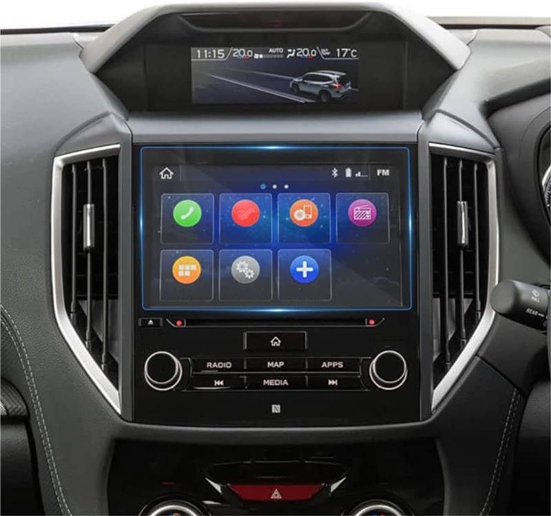 Auto Displayschutzfolie 8-Zoll-Autoradio GPS-Navigation Innenzubehör Gehärtetes Glas Displayschutzfolie Für Subaru Forester 2019 2020 2021 2022 2023 GPS Schutzfolie von SCUASKJ