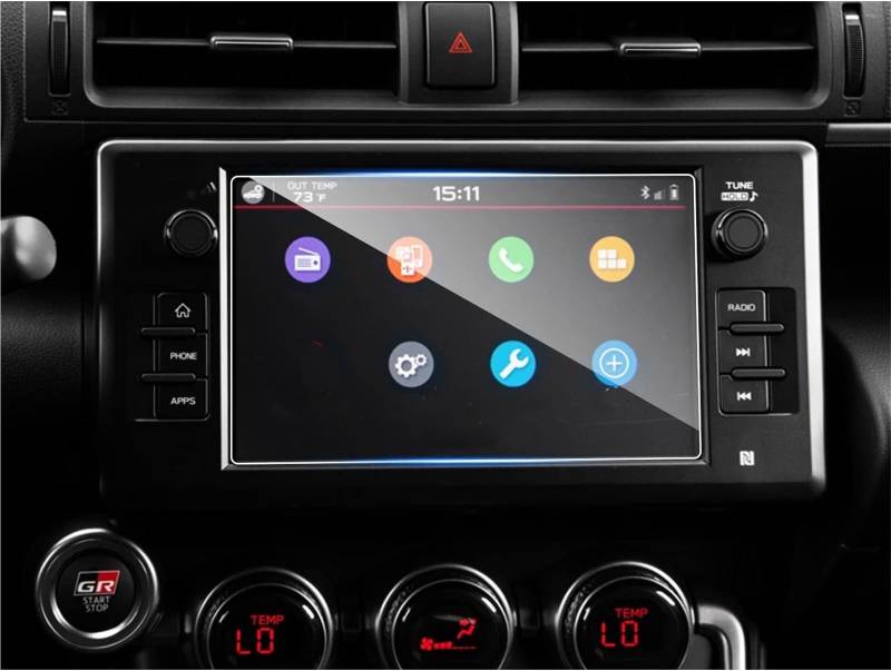Auto Displayschutzfolie 8-Zoll-LCD-Autoradio GPS-Navigation Innenausstattung Gehärtetes Glas Displayschutzfolie Für Toyota Für GR86 2022 2023 GPS Schutzfolie von SCUASKJ