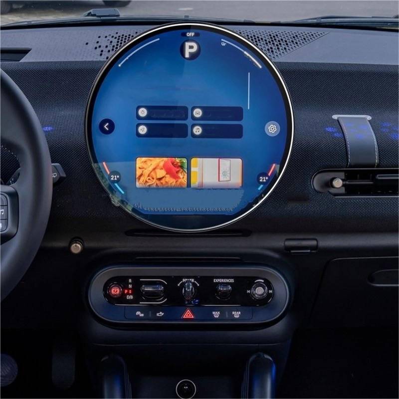 Auto Displayschutzfolie 9,4 Zoll Auto-Infotainment-Radio GPS-Navigation Displayschutzfolie Aus Gehärtetem Glas Für MINI Für Cooper S F65 F66 F67 U2 2024 2025 GPS Schutzfolie von SCUASKJ