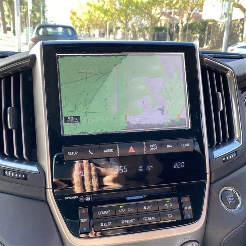 Auto Displayschutzfolie 9 Zoll Auto GPS Navigation Displayschutzfolie Aus Gehärtetem Glas Für Toyota Für Land Für Cruiser 200 VX 2016 2017 2018 2019 2020 2021 GPS Schutzfolie von SCUASKJ