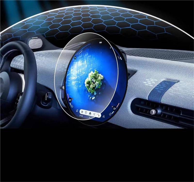 Auto Displayschutzfolie Auto 9,4 Zoll GPS-Navigationszentrum Touch-Display Gehärtetes Glas Displayschutzfolie Für Für MINI Für Cooper 2024 GPS Schutzfolie von SCUASKJ