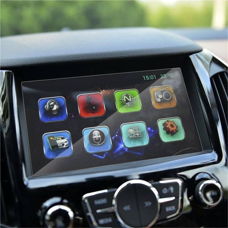 Auto Displayschutzfolie Auto GPS Navigation Bildschirm Film Display Film Gehärtetem Glas Screen Protector Für Chevrolet Für Cruze D2LC 2016 2017 2018 2019 2020 GPS Schutzfolie(152x91mm) von SCUASKJ