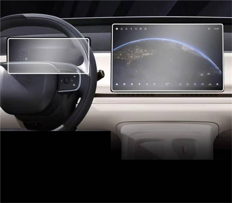 Auto Displayschutzfolie Auto GPS Navigation Center Touch Und Dashboard Gehärtetem Glas Screen Protector Film Für Leapmotor Für C16 2024 GPS Schutzfolie(Dashboard and GPS) von SCUASKJ