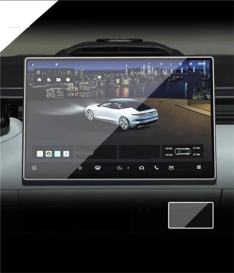 Auto Displayschutzfolie Auto GPS Navigation Center Touch Und Dashboard Gehärtetem Glas Screen Protector Film Für Leapmotor Für C16 2024 GPS Schutzfolie(GPS) von SCUASKJ