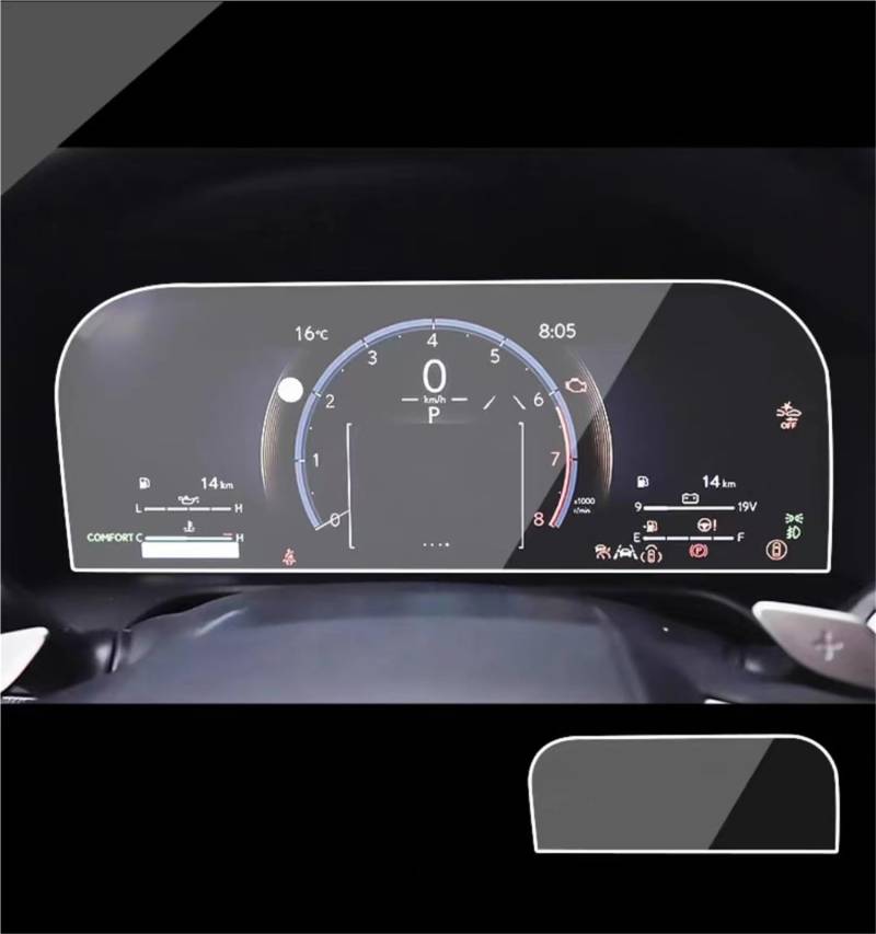 Auto Displayschutzfolie Auto GPS Navigation Center Touch Und Dashboard Gehärtetem Glas Screen Protector Film Für Lexus Für GX 2024 GPS Schutzfolie(Dashboard) von SCUASKJ