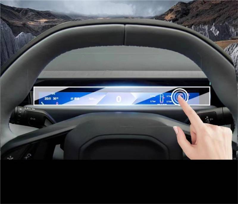 Auto Displayschutzfolie Auto GPS Navigation Center Touch Und Dashboard Gehärtetem Glas Screen Protector Film Für Lynk & Co Für Z10 2024 GPS Schutzfolie(Dashboard) von SCUASKJ