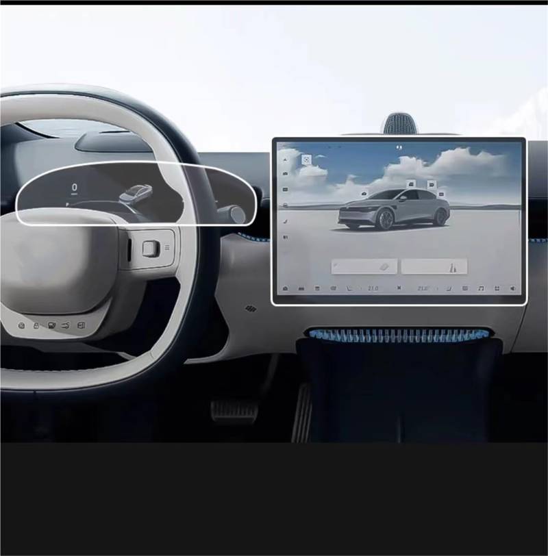Auto Displayschutzfolie Auto GPS Navigation Center Touch Und Dashboard Gehärtetem Glas Screen Protector Film Für ZEEKR Für 007 2024 GPS Schutzfolie(Dashboard and GPS) von SCUASKJ