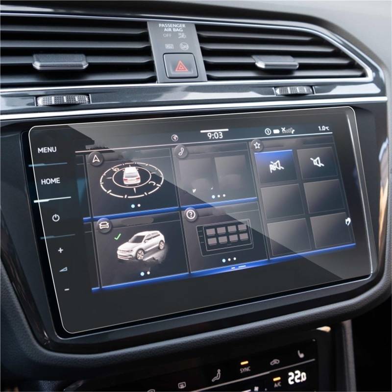 Auto Displayschutzfolie Auto GPS Navigation Displayschutzfolie Aufkleber Für VW Für Tiguan Für Allspace Für Line 2021 2022 GPS Schutzfolie(for Navigation) von SCUASKJ