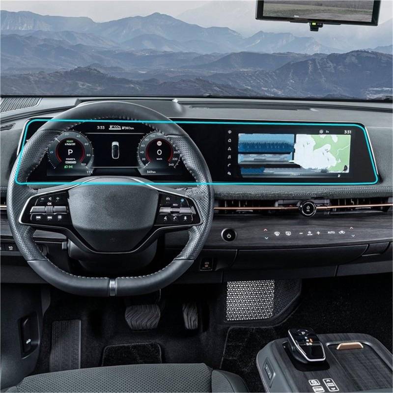 Auto Displayschutzfolie Auto GPS Navigation Film LCD Bildschirm Instrument Dashboard Protector TPU Screen Protector Für Nissan Für Ariya 2021 2022 2023 GPS Schutzfolie von SCUASKJ